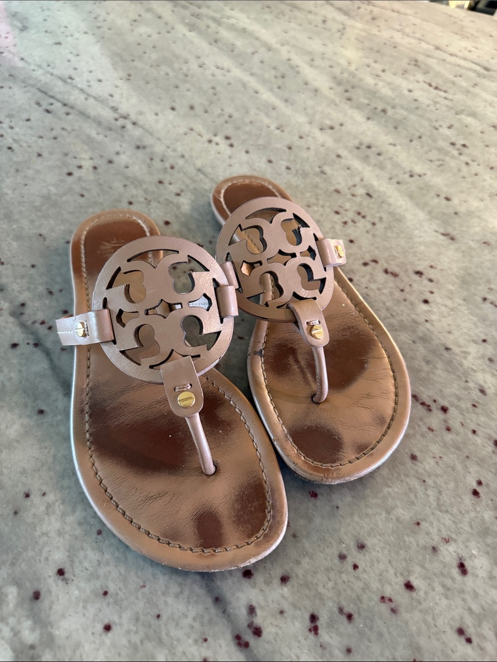 Tory Burch Miller Sandals Nude “Makeup” 9.5